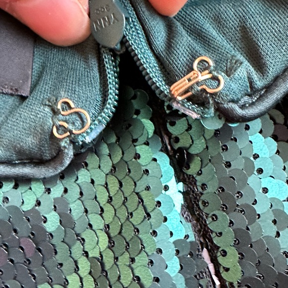 Lulus Beautiful Teal Green Sequin Dress Zip In Back adjustable st… - Picture 9 of 14